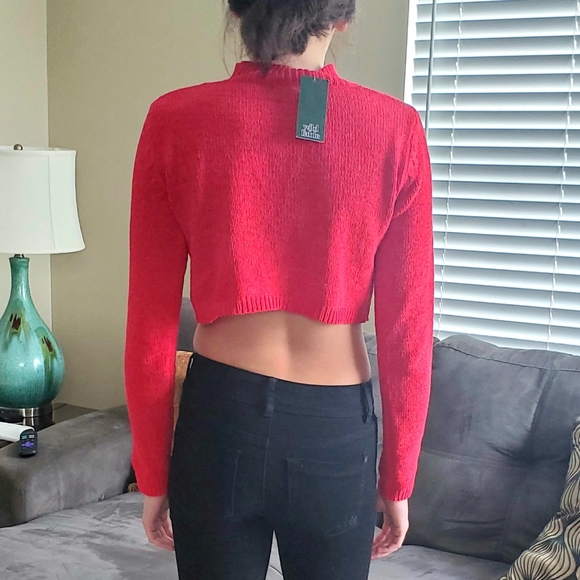 NEW Wild Fable women's red cropped sweater size S - Picture 7 of 7
